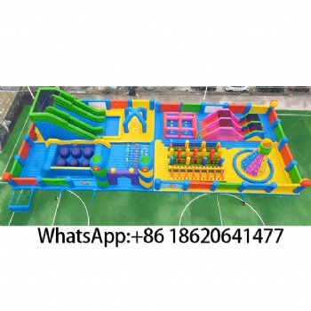 Massive Colorful Inflatable Playground:Kid's Ultimate Fun Spot