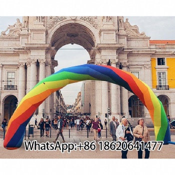 Colorful Inflatable Rainbow Arch: Brighten Up the City Square