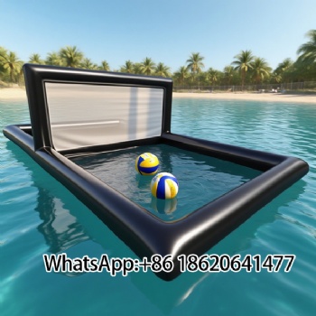 Poolside Inflatable Volleyball Arena: Aquatic Game Thrills