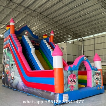 Happy Superman Themed Inflatable Slide dry slide inflatable slide bounce house
