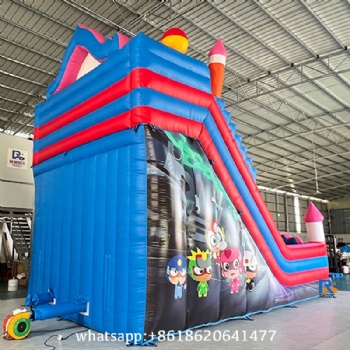 Happy Superman Themed Inflatable Slide dry slide inflatable slide bounce house