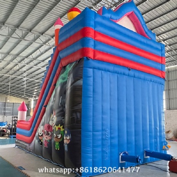 Happy Superman Themed Inflatable Slide dry slide inflatable slide bounce house