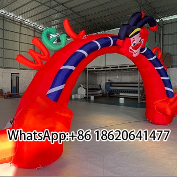 Hot Sale Oxford Inflatable Clown Archway for Outdoor Entrance Race Start Finish